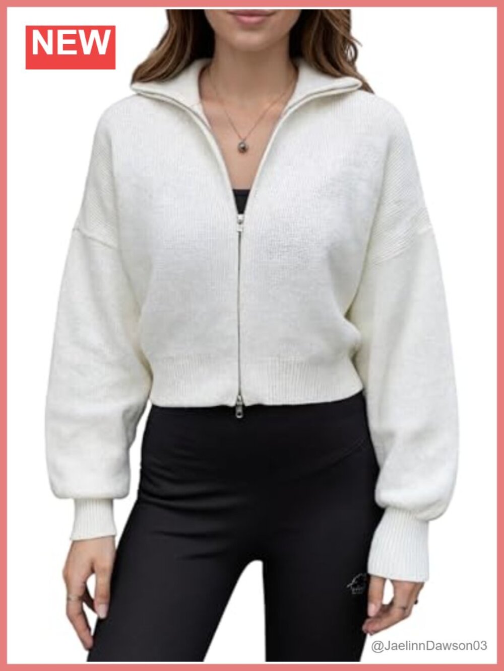Retro Knit Double Zipper Hoodie Cardigan Cropped Y2K Sweater Jacket for Fall